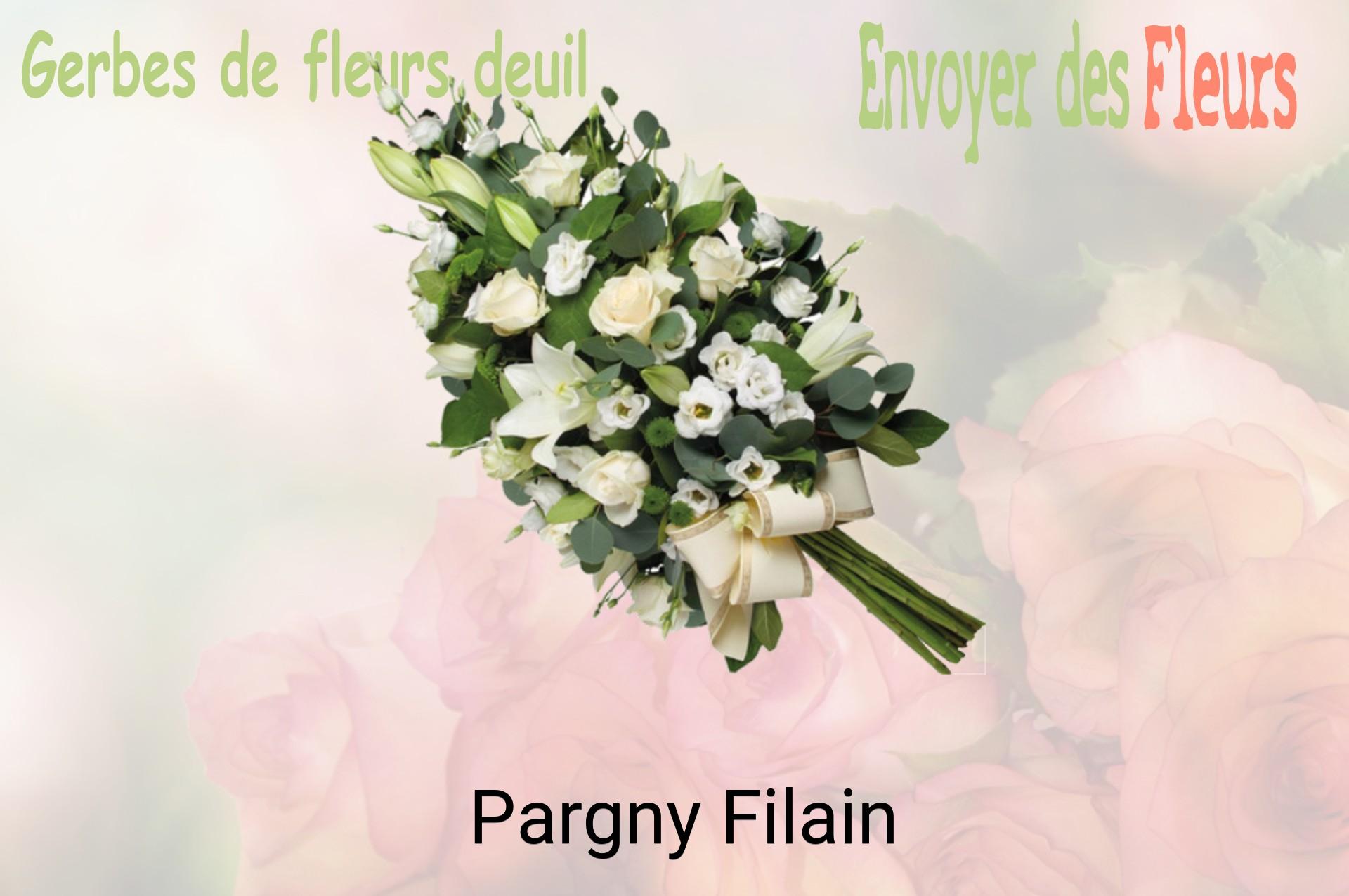 Gerbe de fleurs de deuil livrée à Pargny-Filain